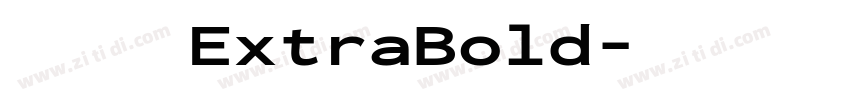 天舒宋 ExtraBold字体转换